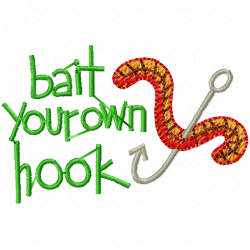 Fish Hook Embroidery Design 6